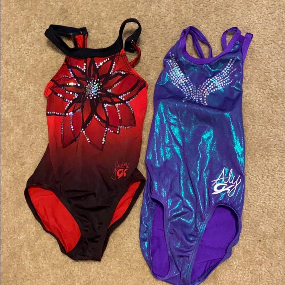 Aly Raismen and Simone Biles child medium leotards